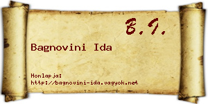 Bagnovini Ida névjegykártya