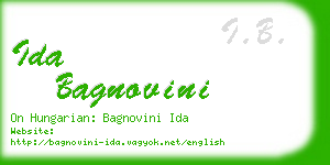 ida bagnovini business card